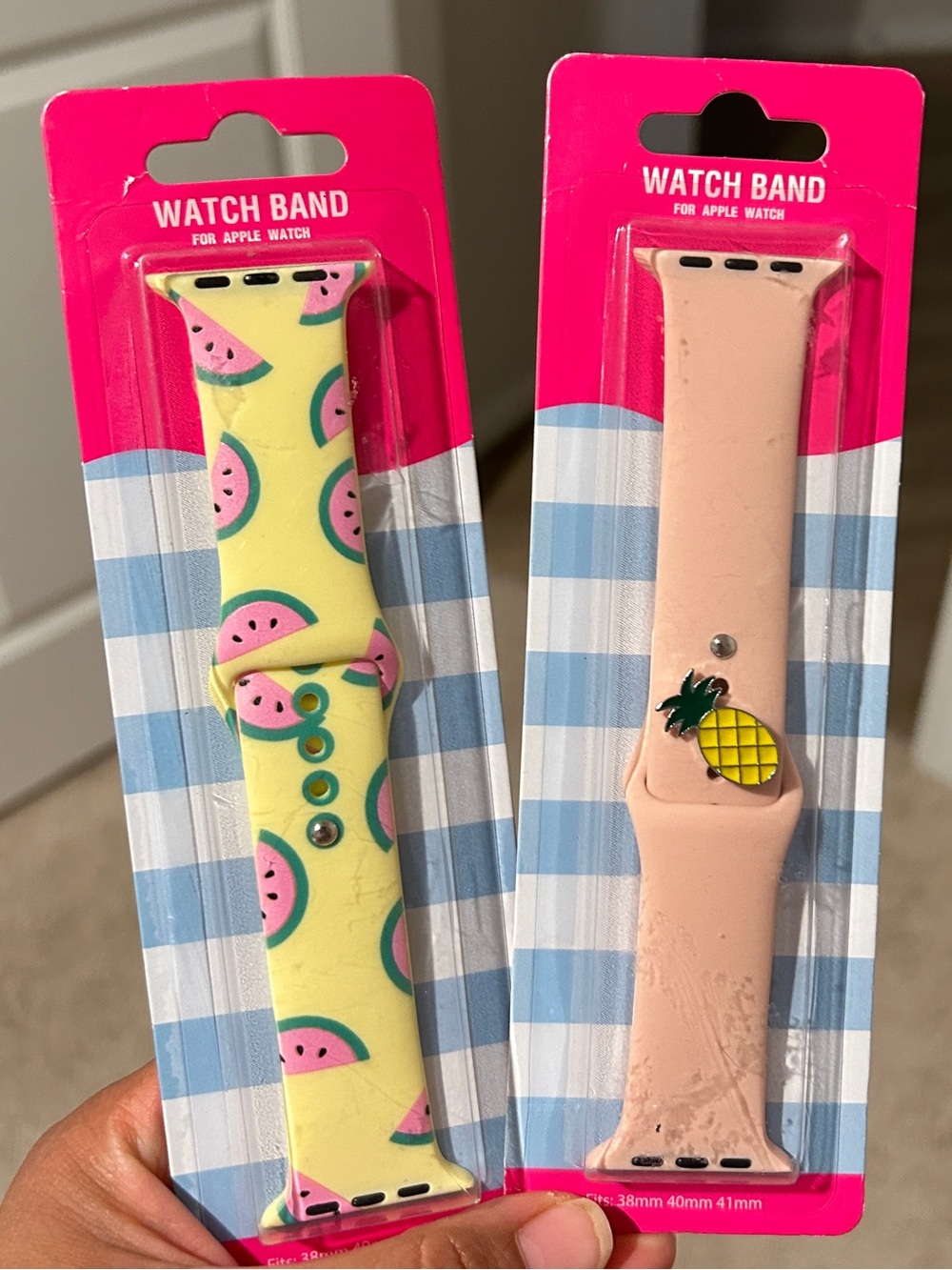 Cute Fruit Silicone Apple Watch Bands - Watermelon & Pineapple